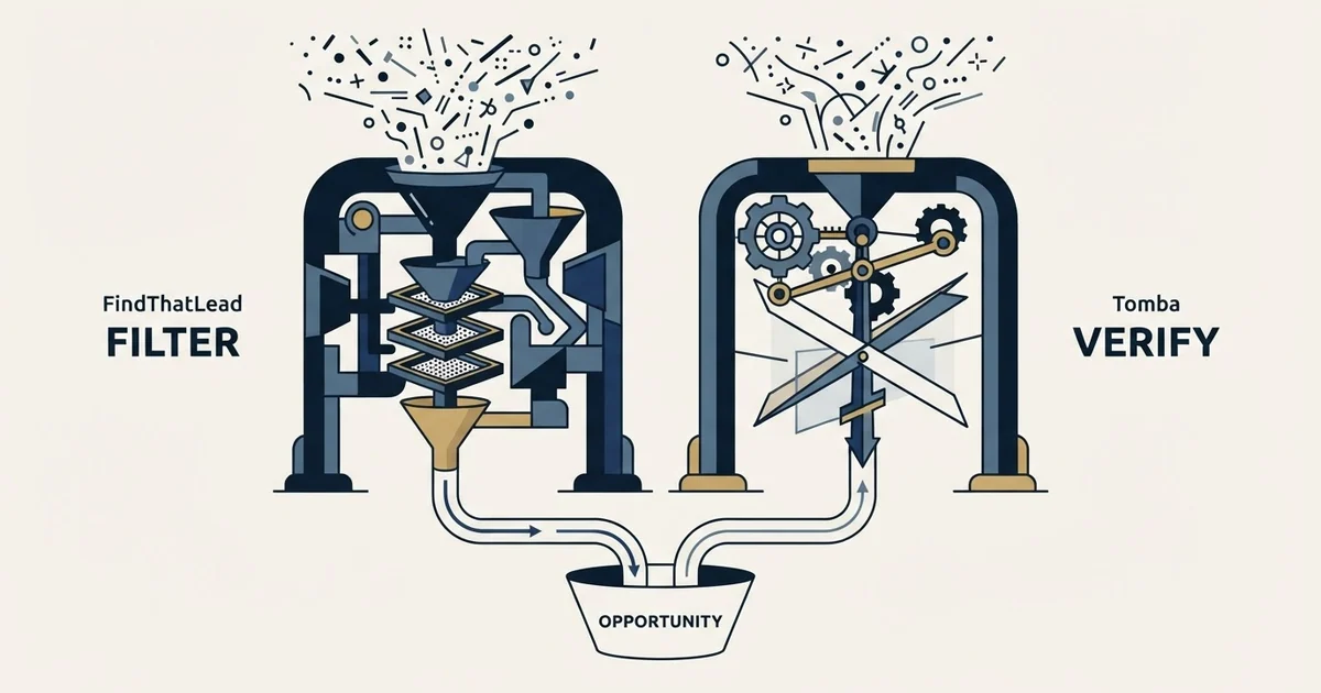 Editorial illustration for FindThatLead vs Tomba