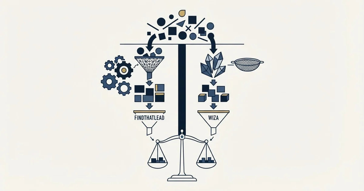 Editorial illustration for FindThatLead vs Wiza