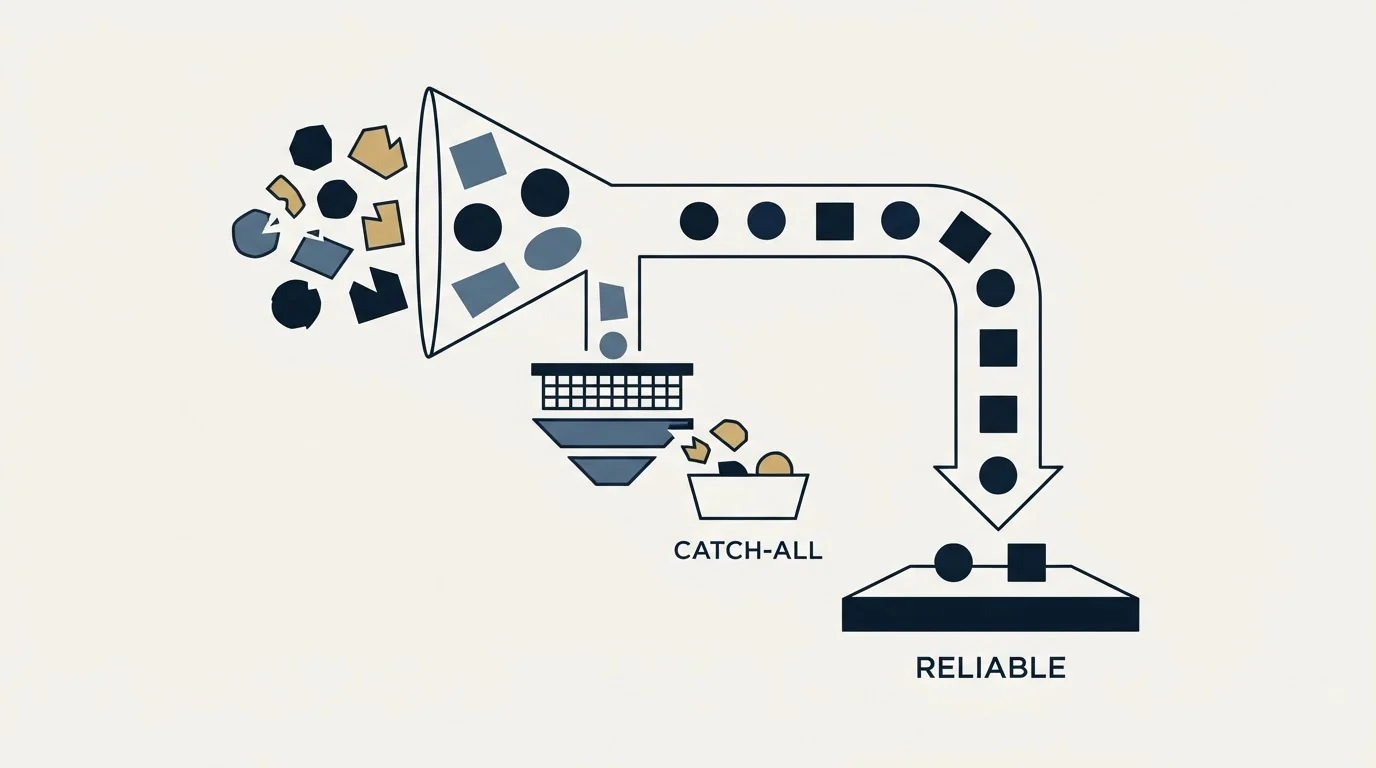 Section illustration: The test, in the order that makes it cheap