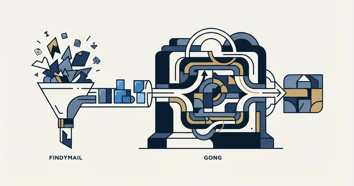 Editorial illustration for Findymail vs Gong