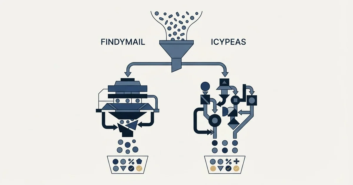 Editorial illustration for Findymail vs Icypeas