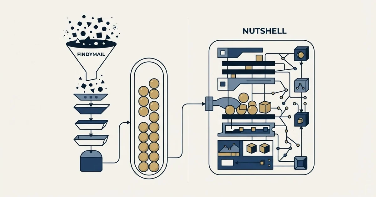 Editorial illustration for Findymail vs Nutshell