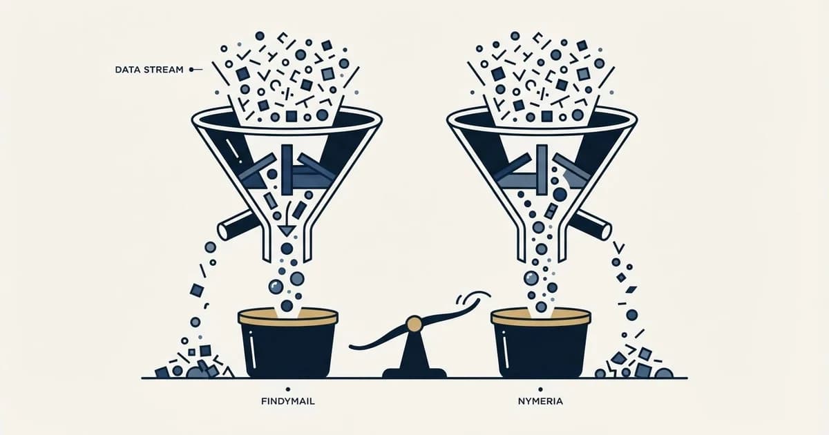 Editorial illustration for Findymail vs Nymeria