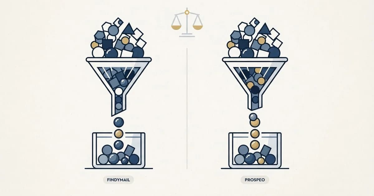 Editorial illustration for Findymail vs Prospeo