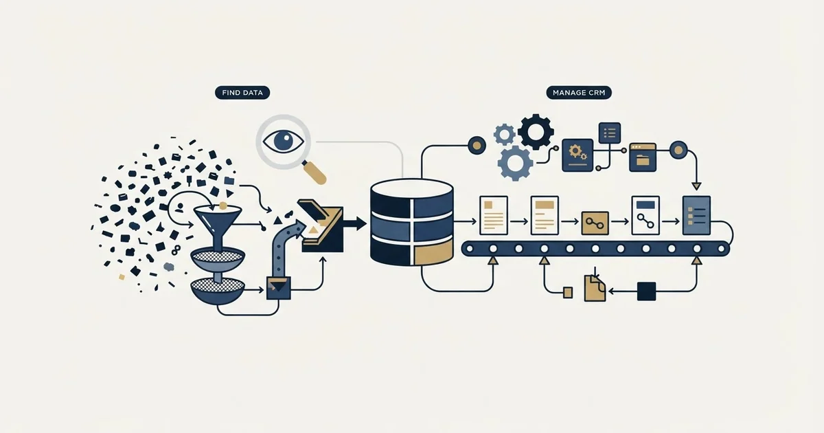 Editorial illustration for Findymail vs SugarCRM