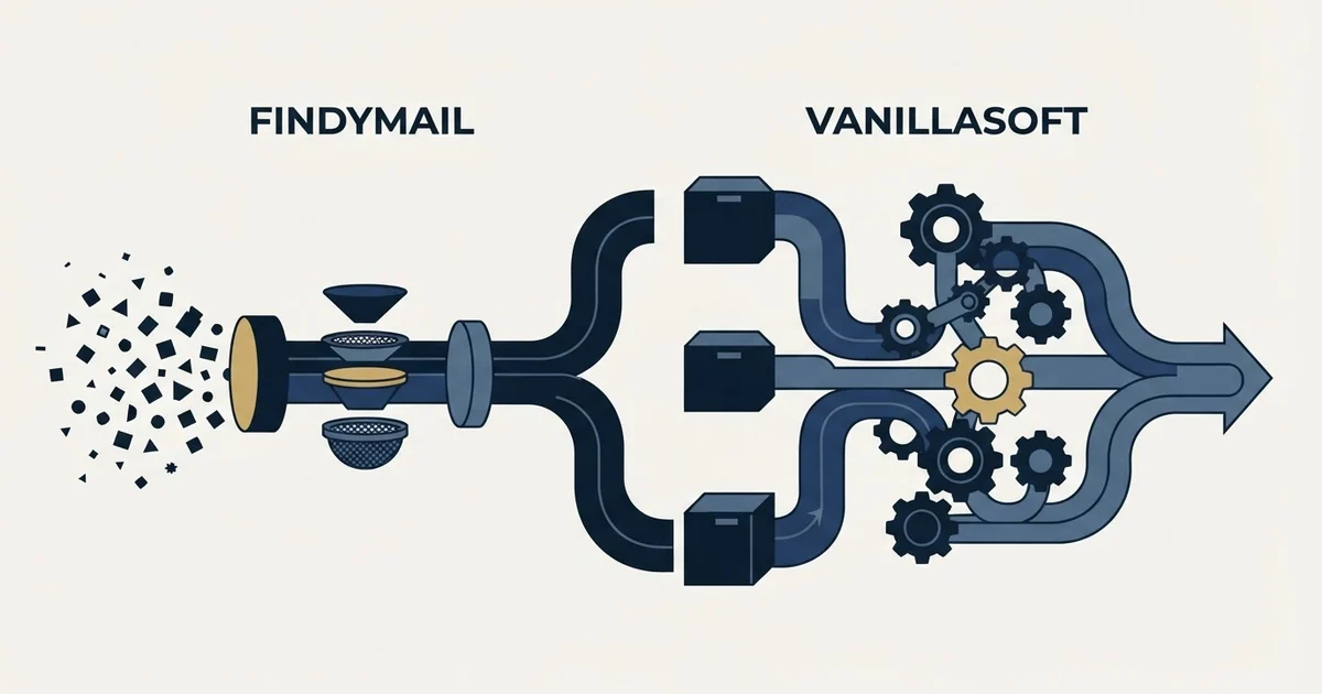 Editorial illustration for Findymail vs Vanillasoft