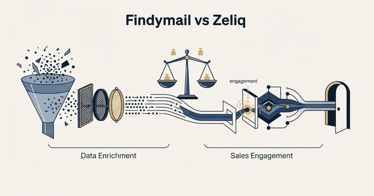 Editorial illustration for Findymail vs Zeliq