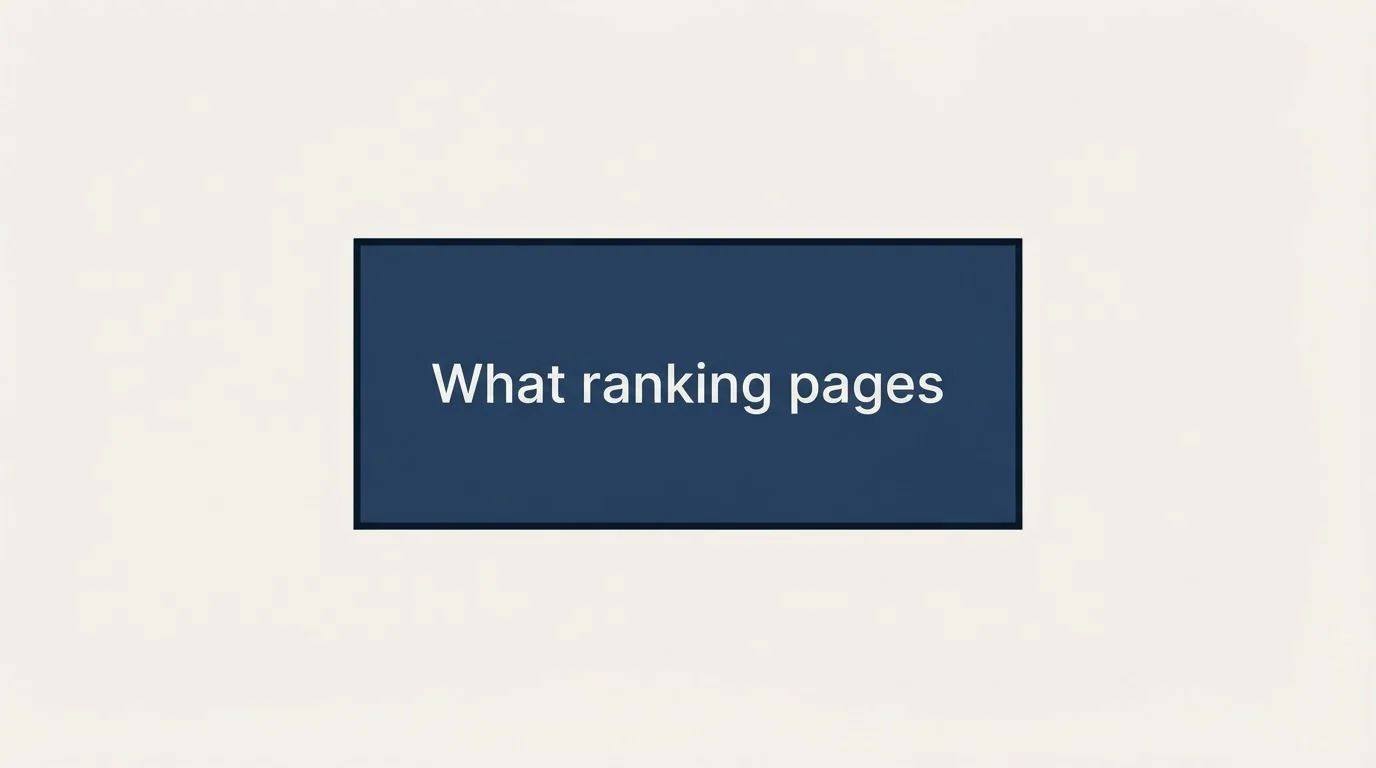 Schematic: What the ranking pages copy (What ranking pages)