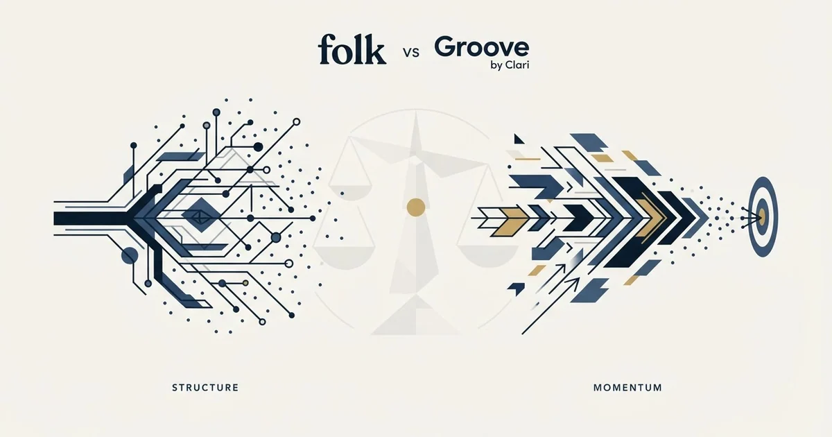Editorial illustration for folk vs Groove by Clari