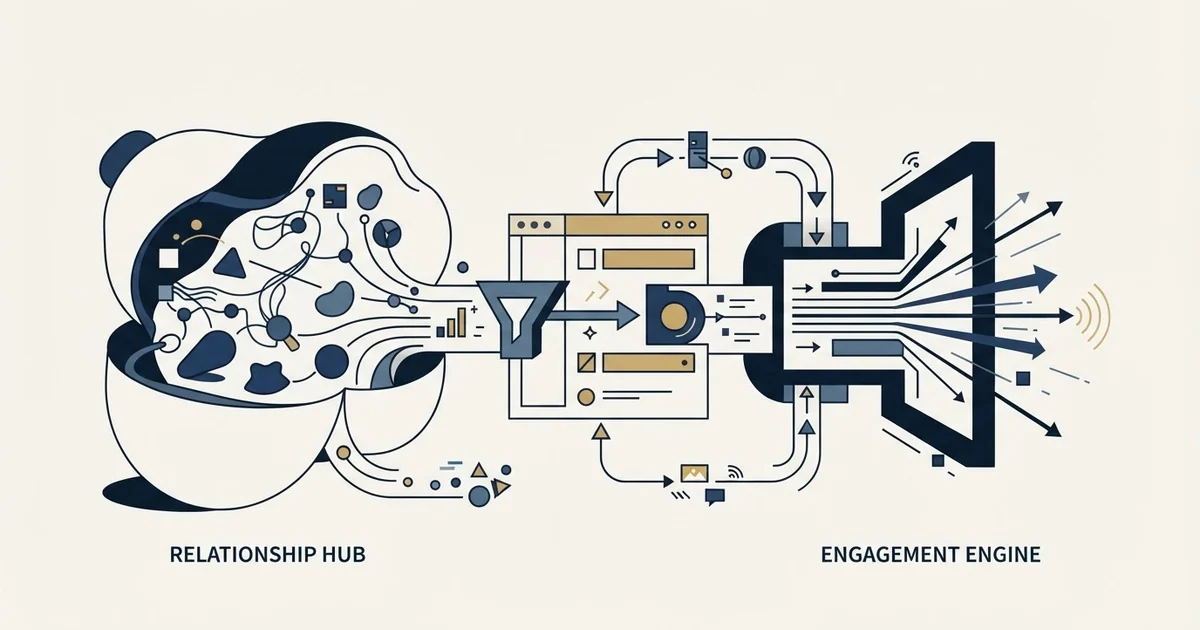 Editorial illustration for folk vs Outreach
