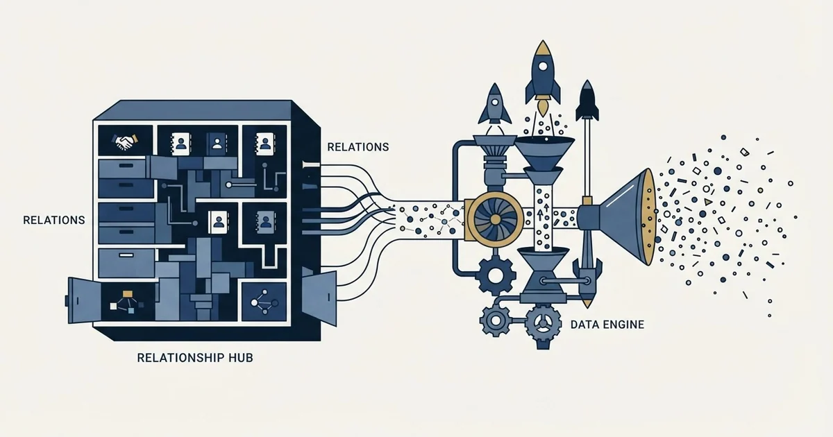 Editorial illustration for folk vs RocketReach