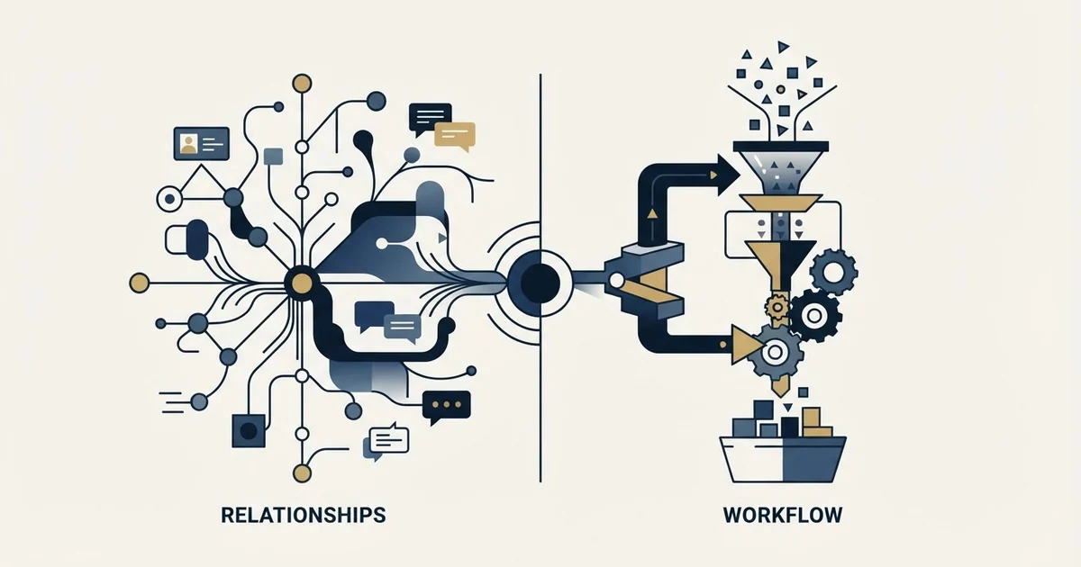 Editorial illustration for folk vs Salesflare