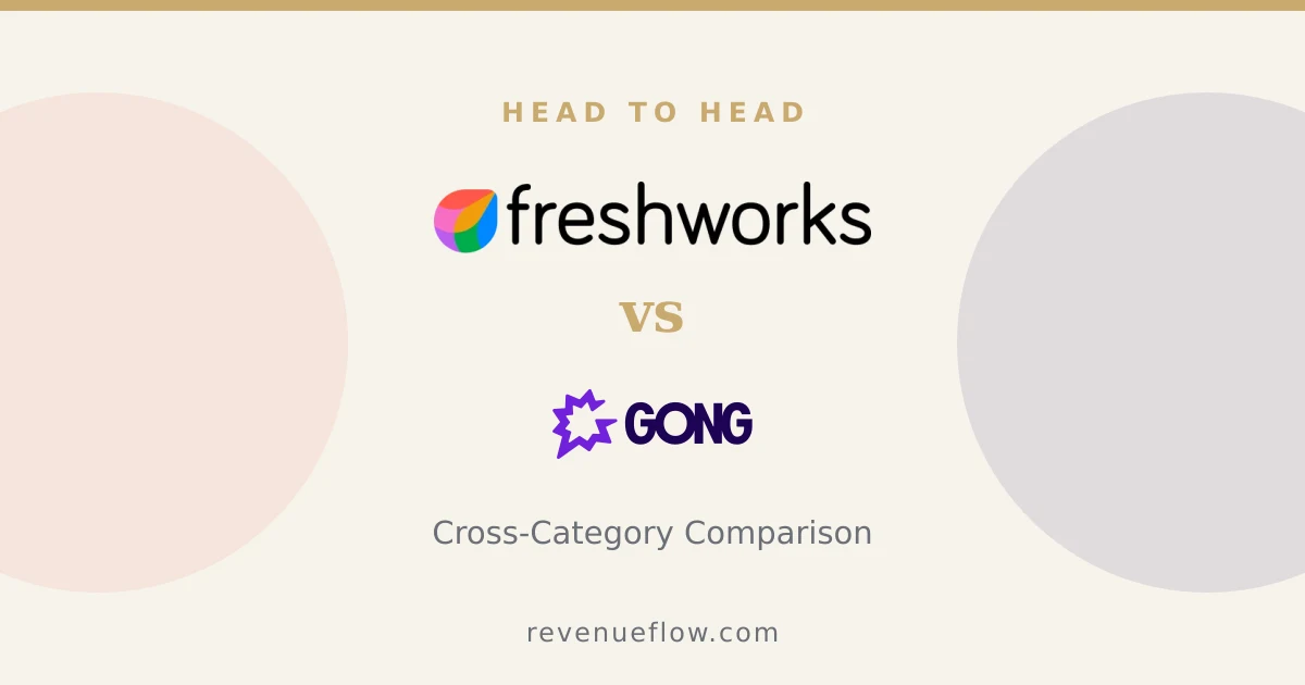 Branded cover: Freshsales vs Gong: Cross-Category Comparison
