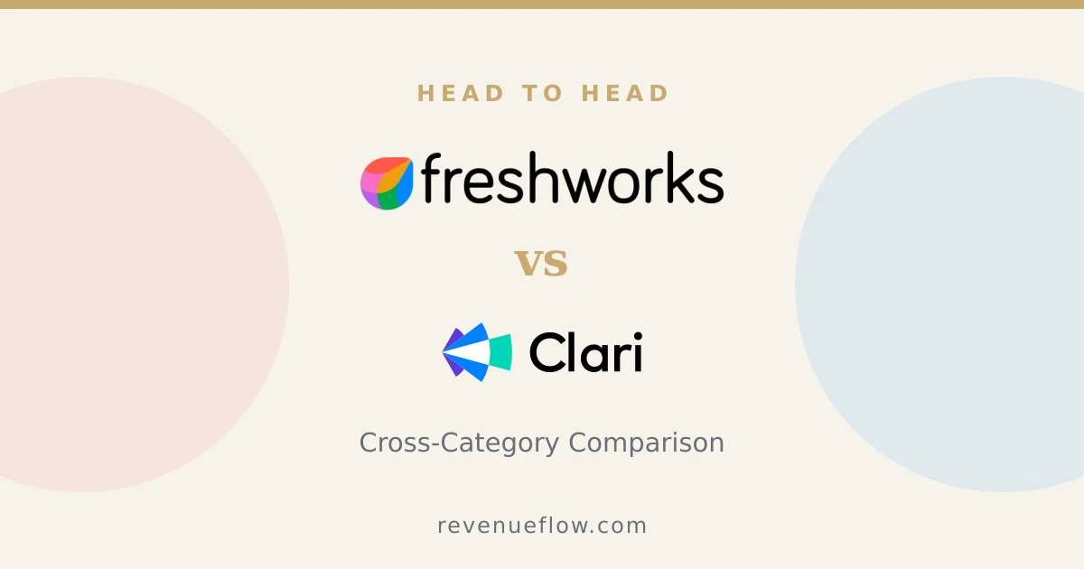 Branded cover: Freshsales vs Groove by Clari: Cross-Category Comparison