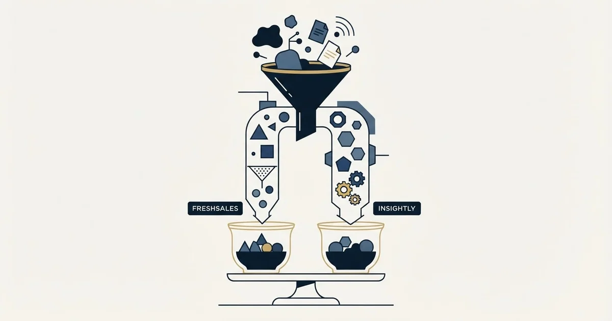 Editorial illustration for Freshsales vs Insightly