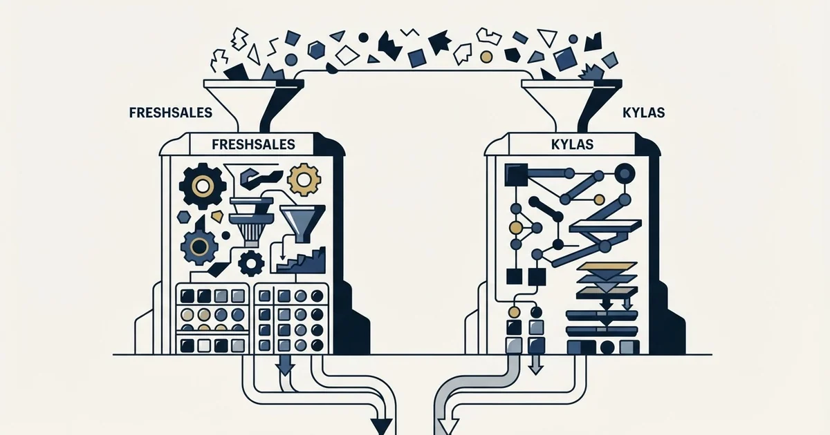Editorial illustration for Freshsales vs Kylas