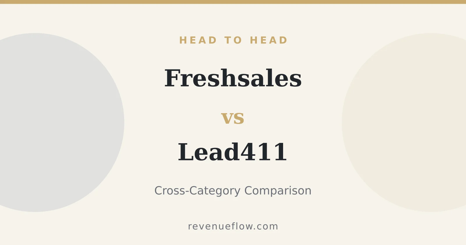 Branded cover: Freshsales vs Lead411: Cross-Category Comparison