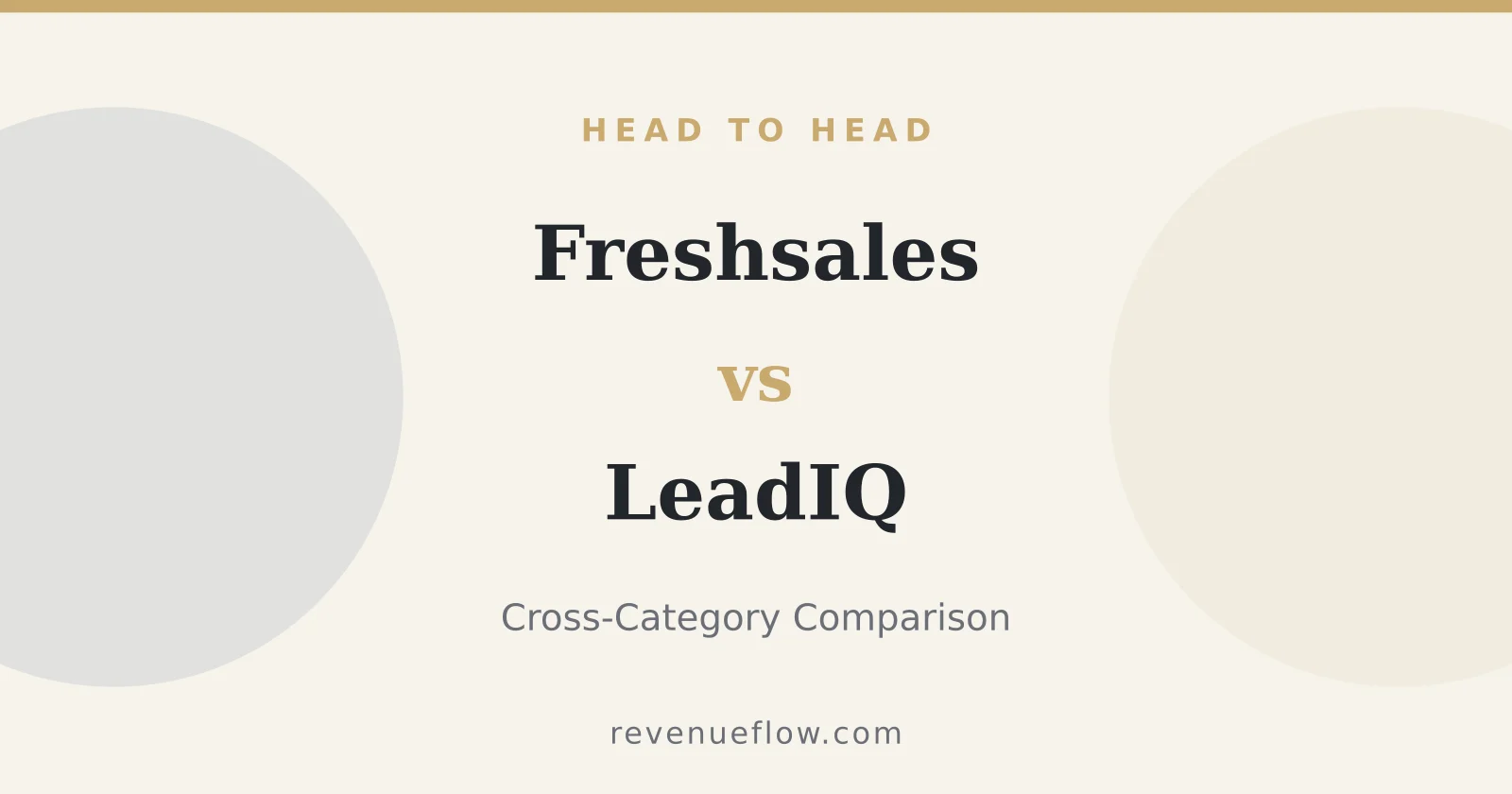 Branded cover: Freshsales vs LeadIQ: Cross-Category Comparison