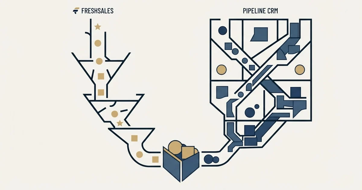 Editorial illustration for Freshsales vs Pipeline CRM