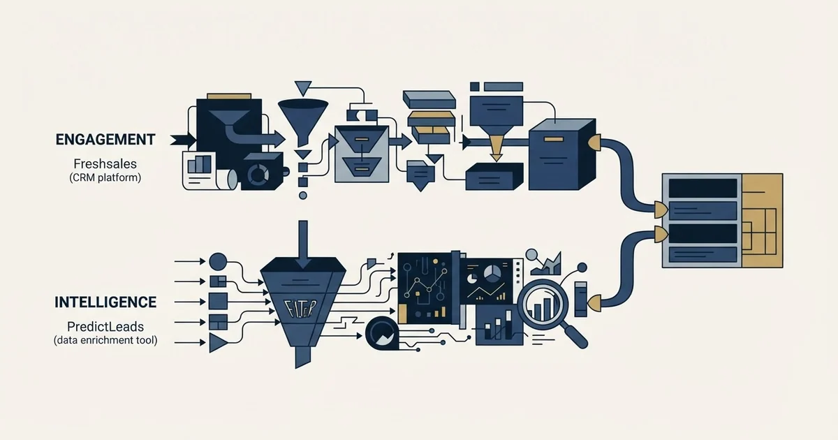 Editorial illustration for Freshsales vs PredictLeads