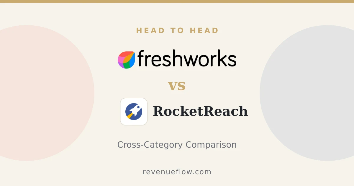 Branded cover: Freshsales vs RocketReach: Cross-Category Comparison