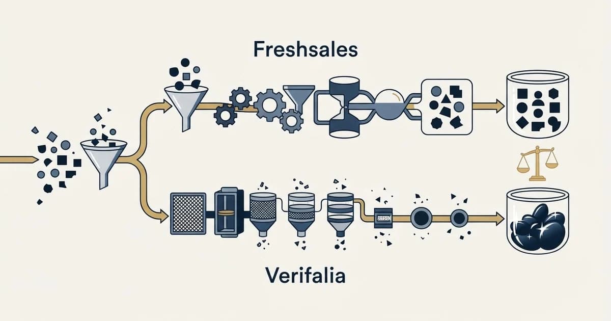 Editorial illustration for Freshsales vs Verifalia