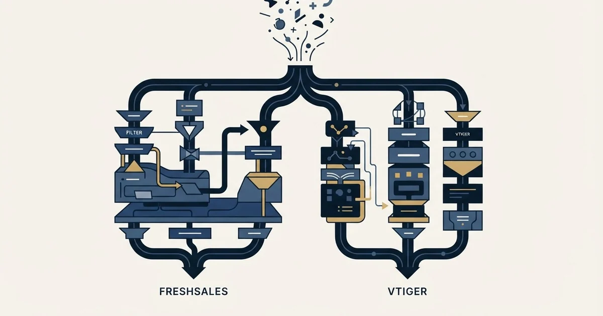 Editorial illustration for Freshsales vs Vtiger