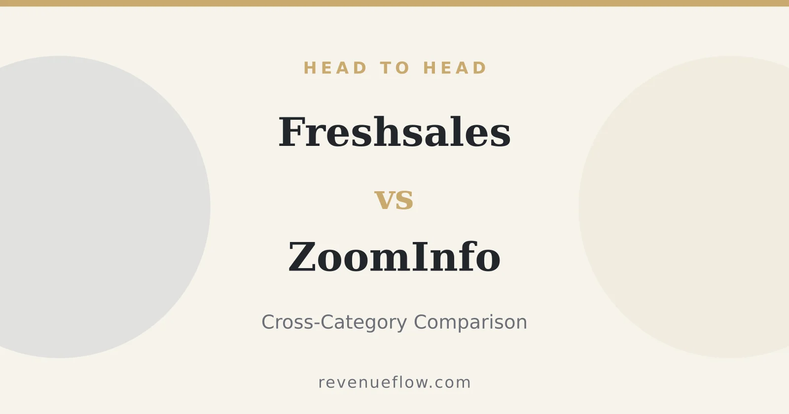 Branded cover: Freshsales vs ZoomInfo: Cross-Category Comparison