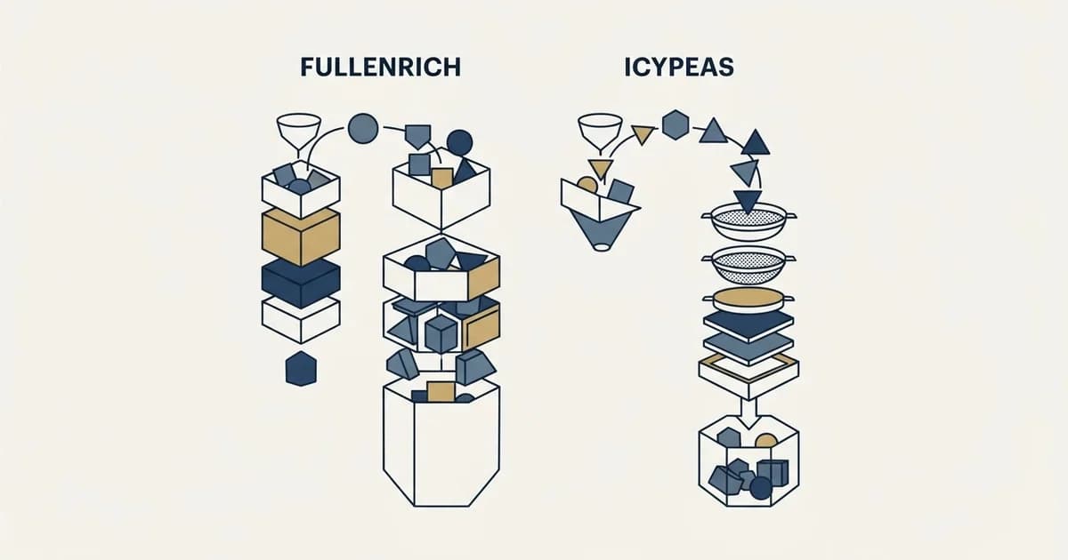 Editorial illustration for FullEnrich vs Icypeas
