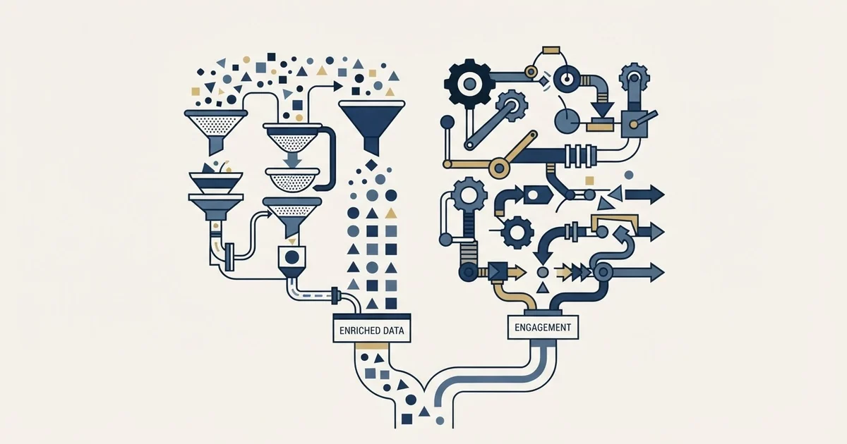 Editorial illustration for FullEnrich vs La Growth Machine