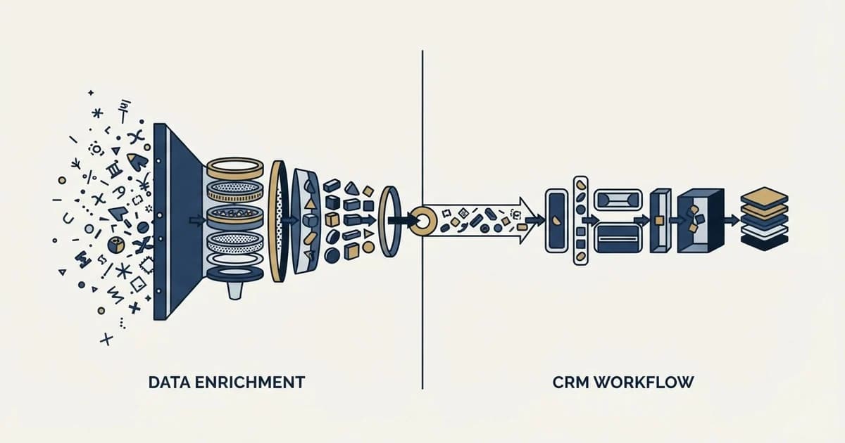 Editorial illustration for FullEnrich vs OnePageCRM