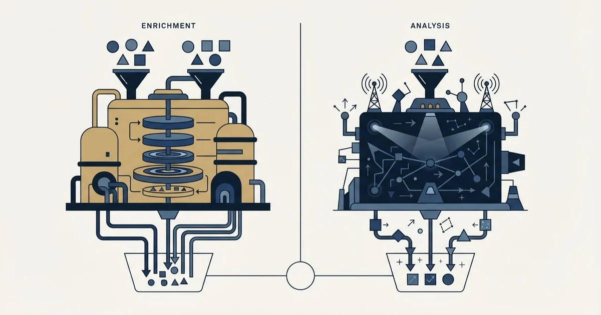 Editorial illustration for FullEnrich vs PredictLeads