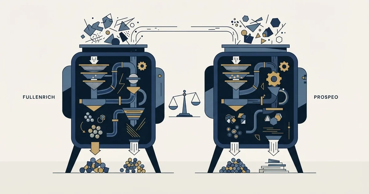 Editorial illustration for FullEnrich vs Prospeo