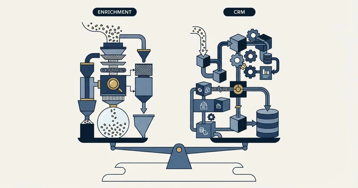Editorial illustration for FullEnrich vs Salesforce