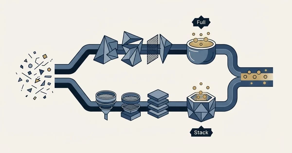 Editorial illustration for FullEnrich vs TheirStack