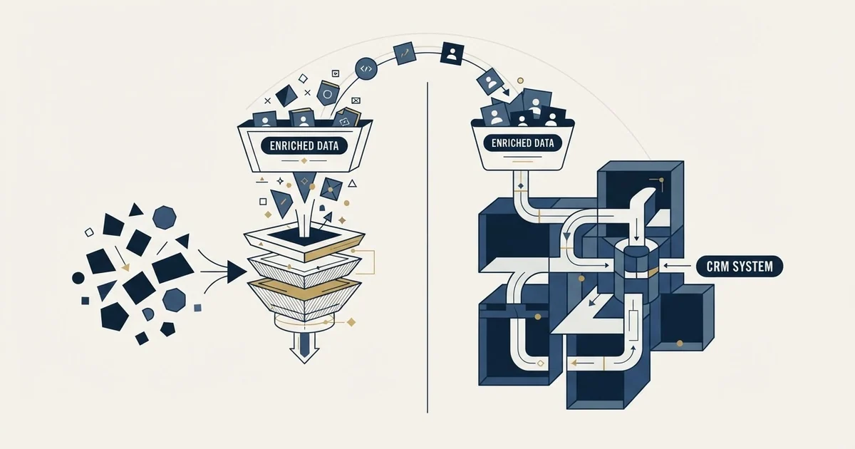 Editorial illustration for FullEnrich vs Vtiger