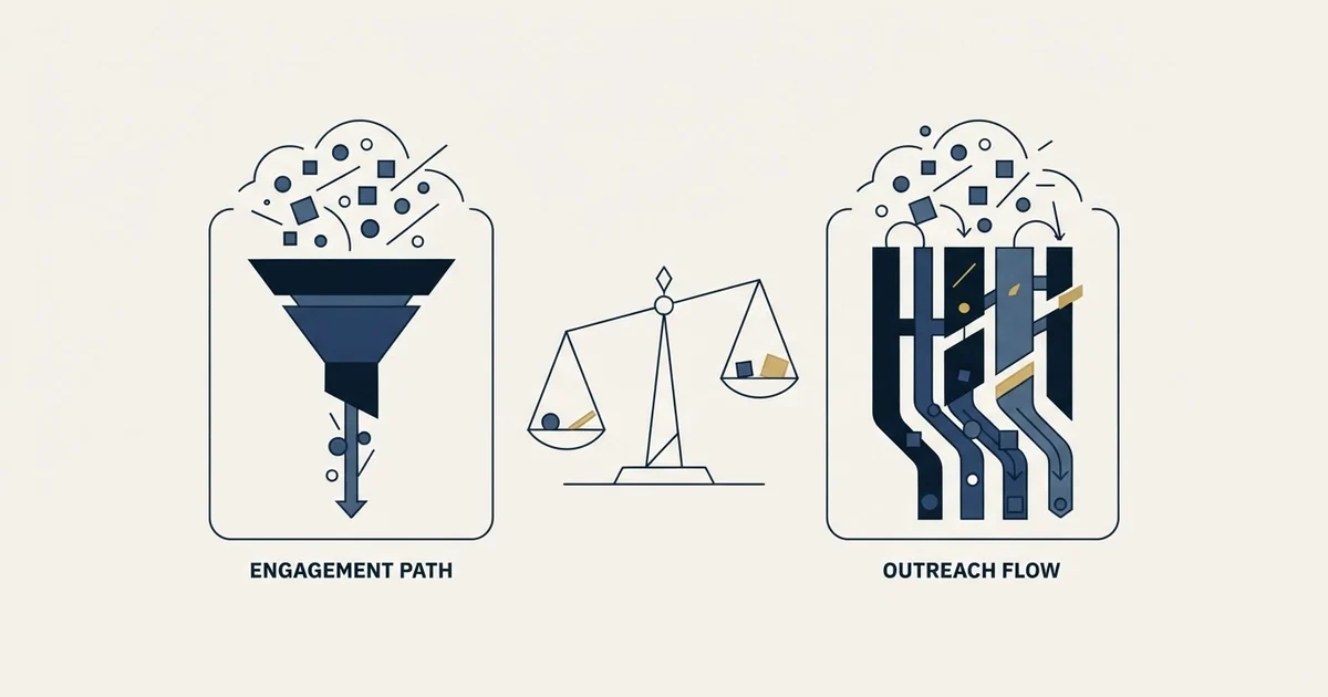 Editorial illustration for FunnelFLARE vs Leadspicker