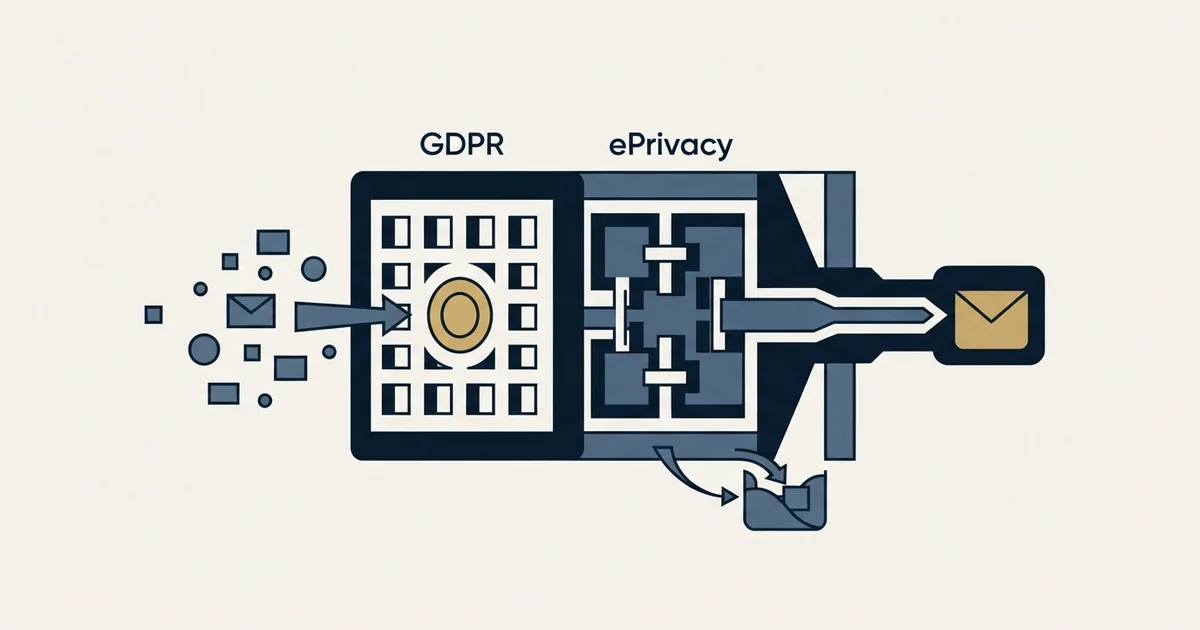 Editorial illustration for GDPR for B2B Outbound