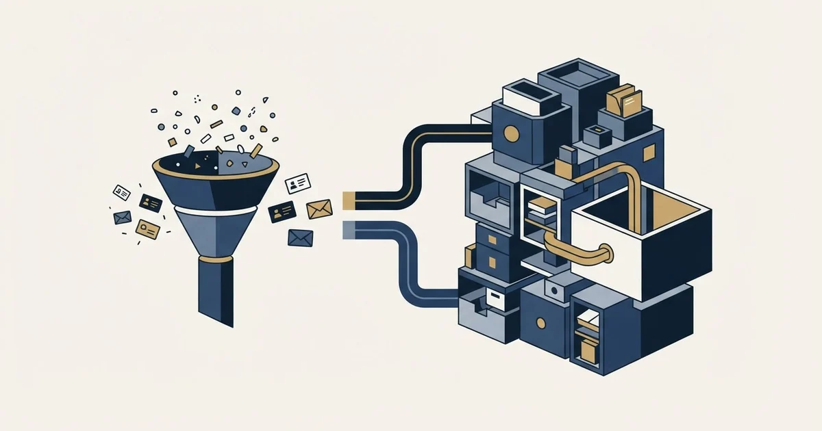 Editorial illustration for GetProspect vs HubSpot CRM