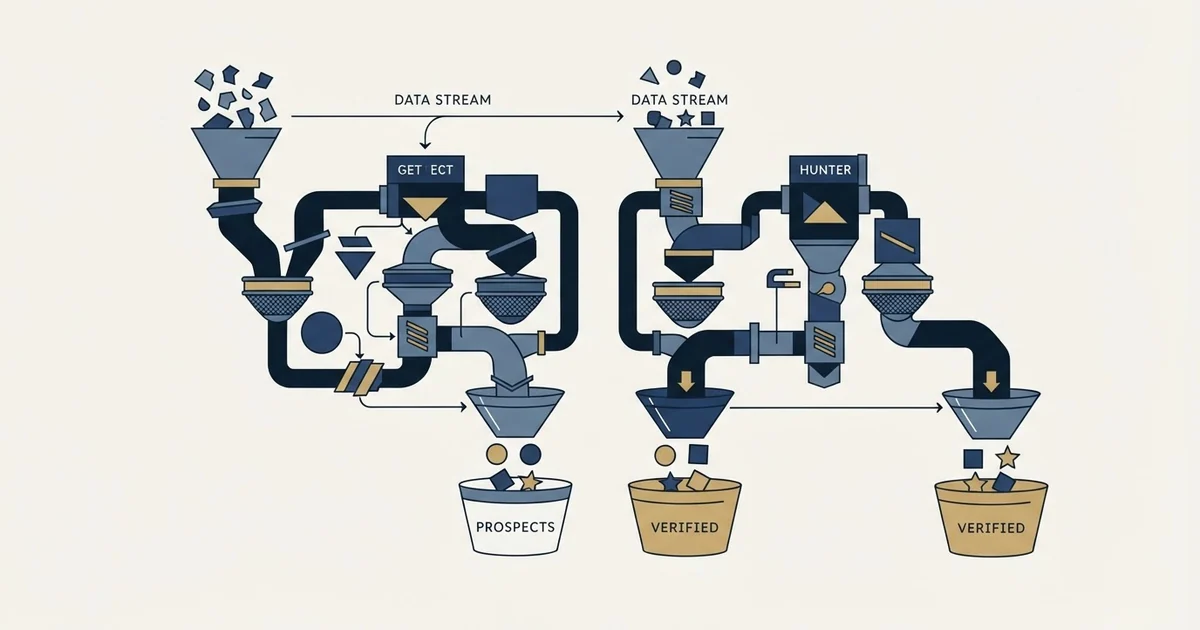 Editorial illustration for GetProspect vs Hunter
