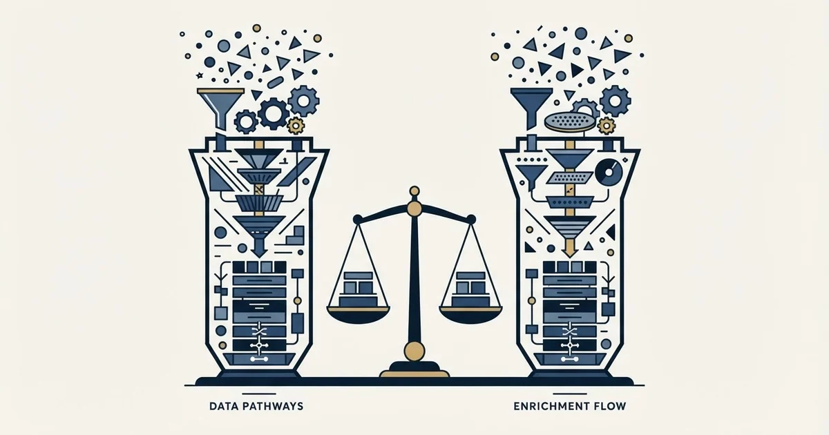 Editorial illustration for GetProspect vs LeadIQ