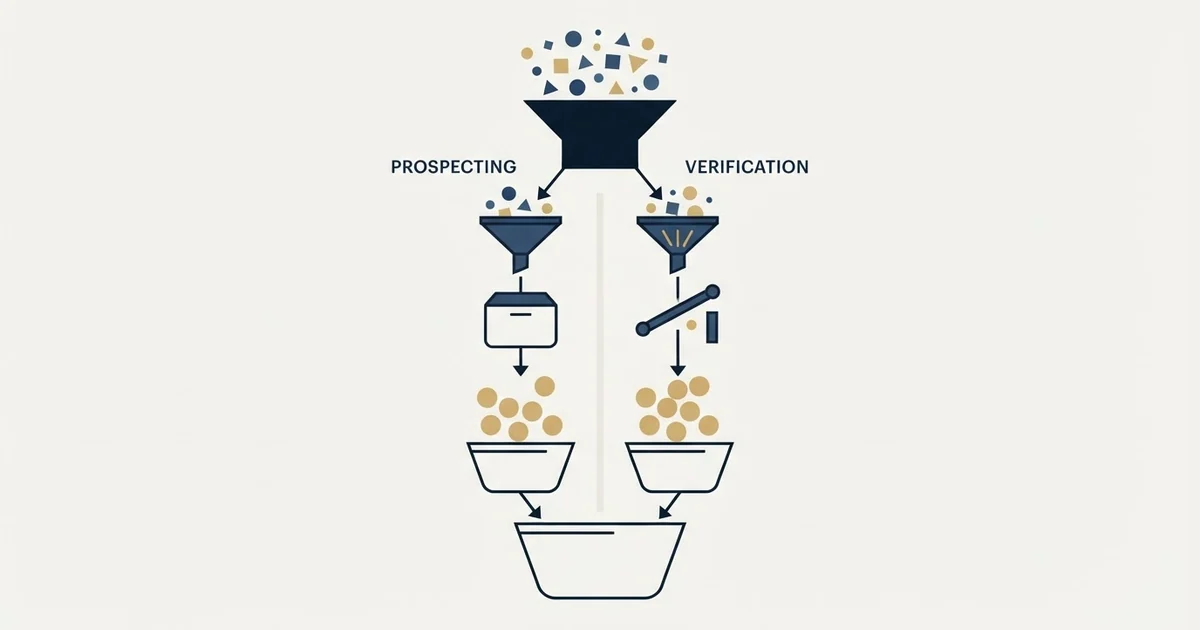Editorial illustration for GetProspect vs MailerCheck