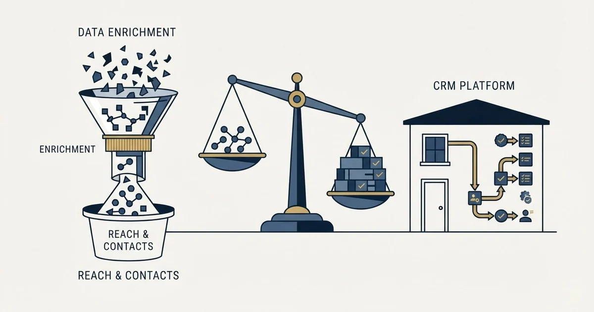 Editorial illustration for GetProspect vs OnePageCRM