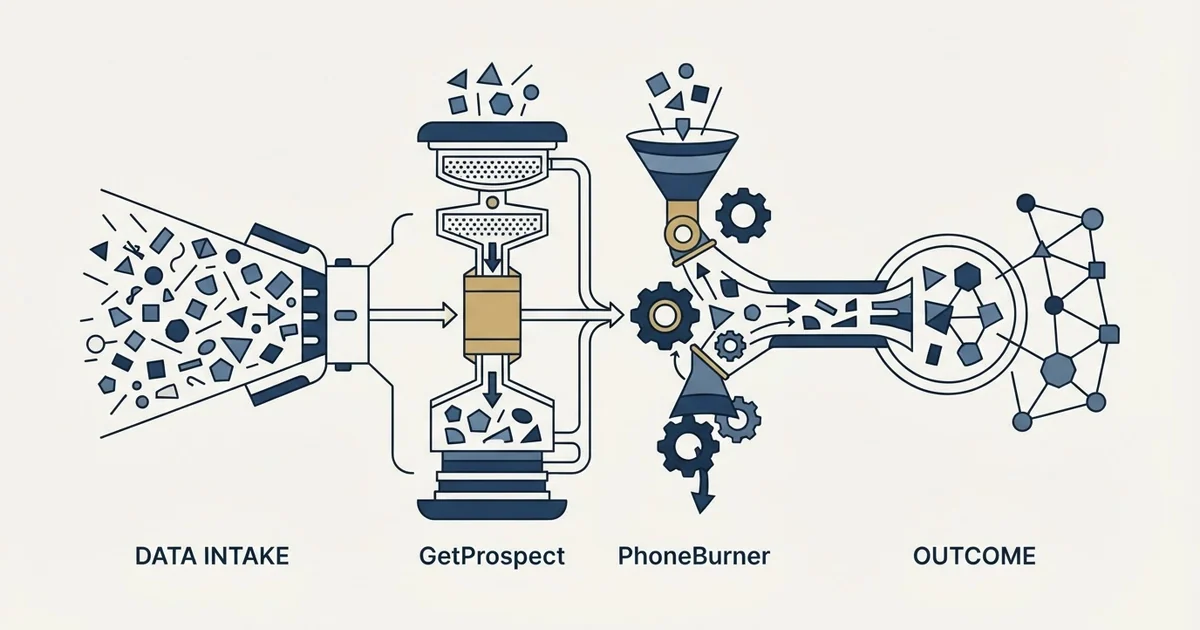 Editorial illustration for GetProspect vs PhoneBurner