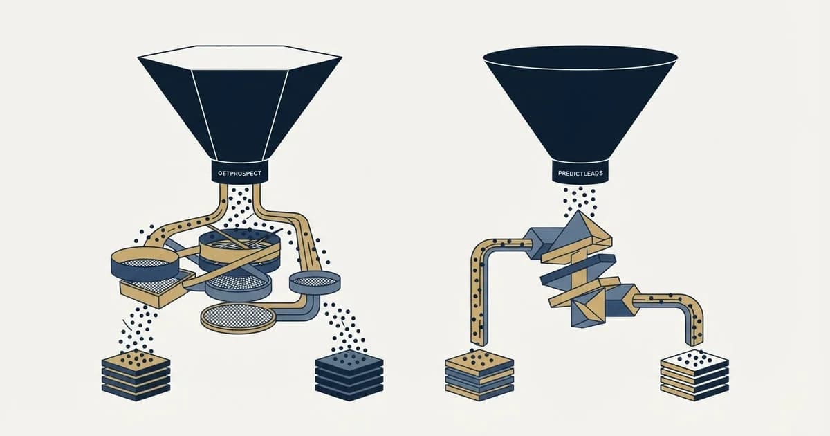 Editorial illustration for GetProspect vs PredictLeads