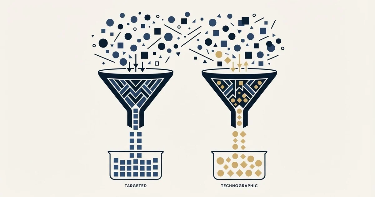 Editorial illustration for GetProspect vs TheirStack