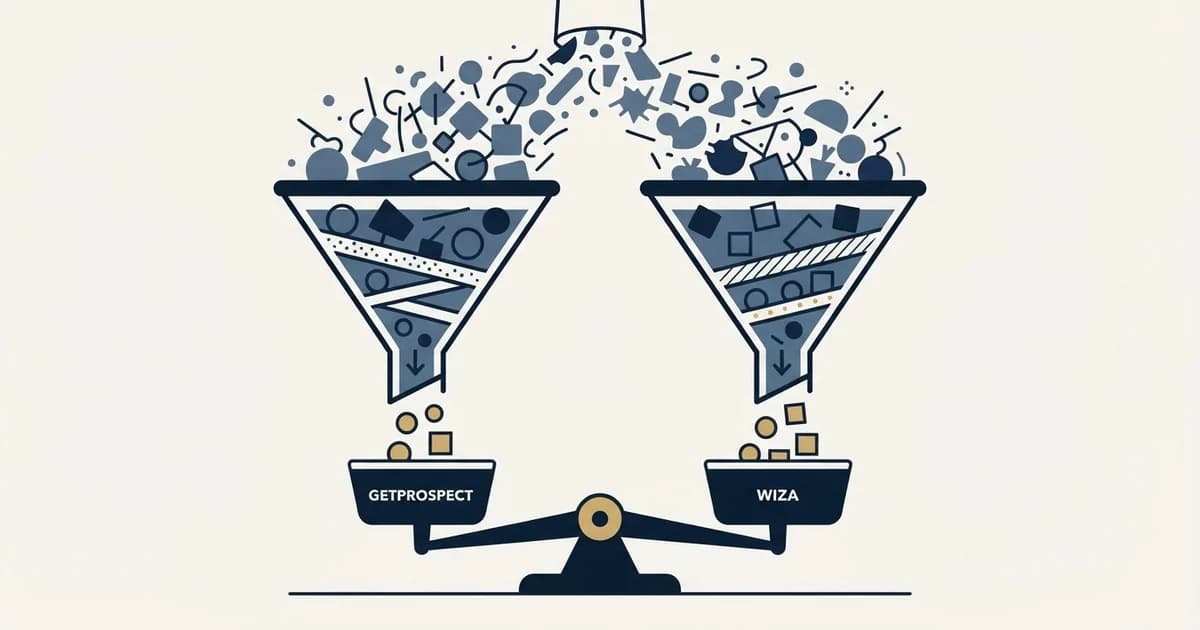 Editorial illustration for GetProspect vs Wiza