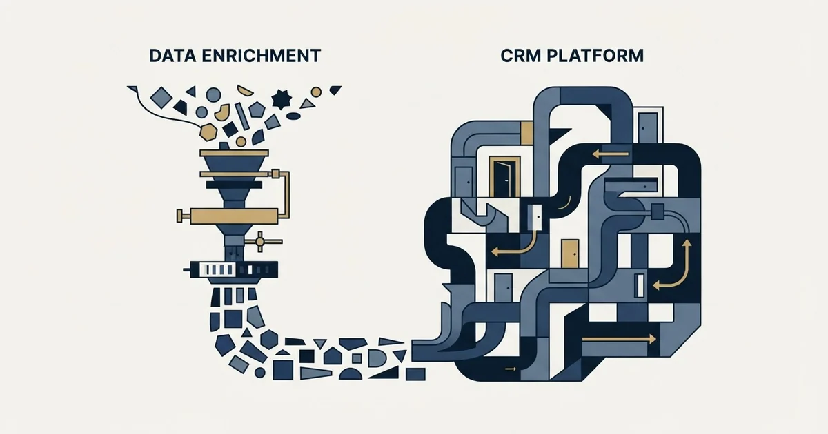 Editorial illustration for GetProspect vs Zoho CRM