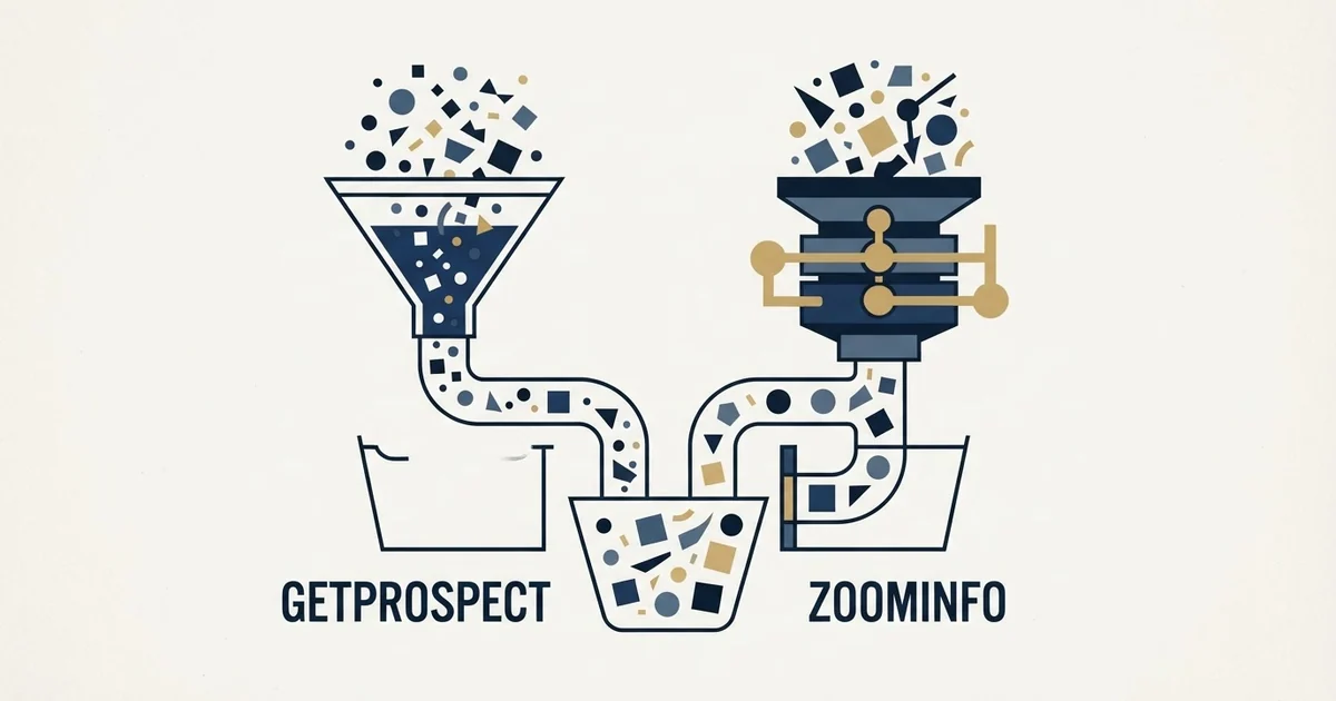 Editorial illustration for GetProspect vs ZoomInfo