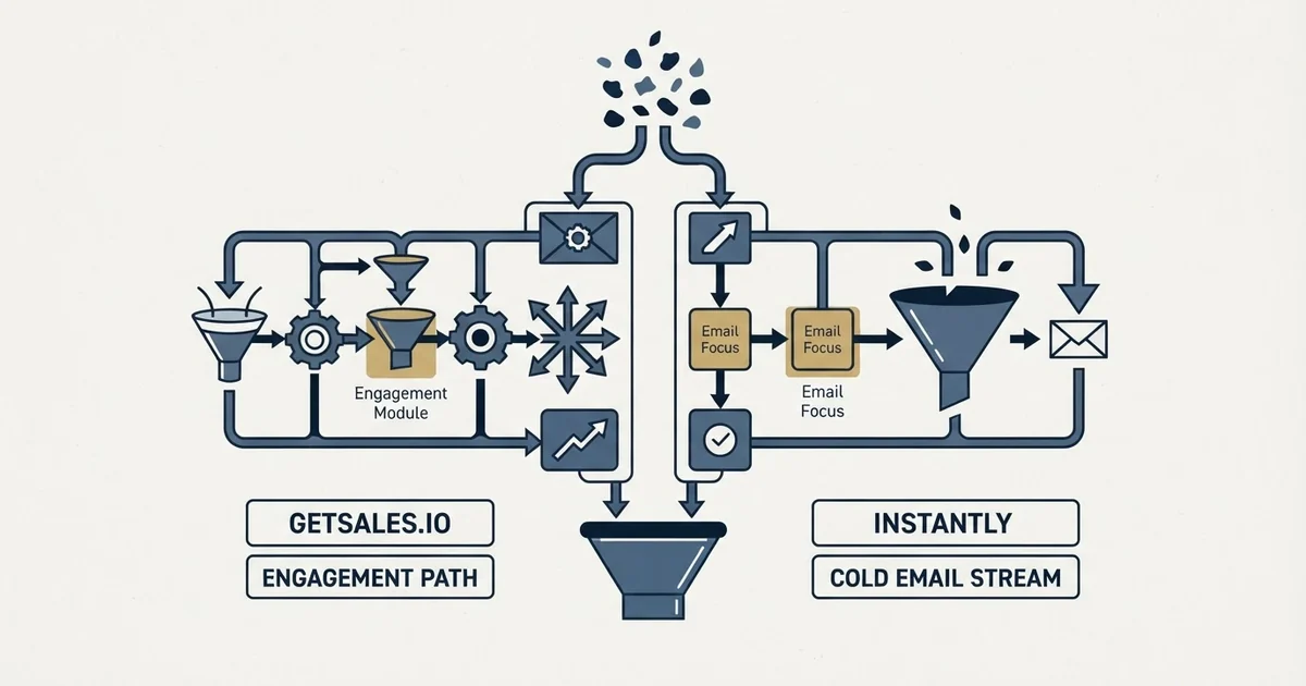 Editorial illustration for GetSales.io vs Instantly